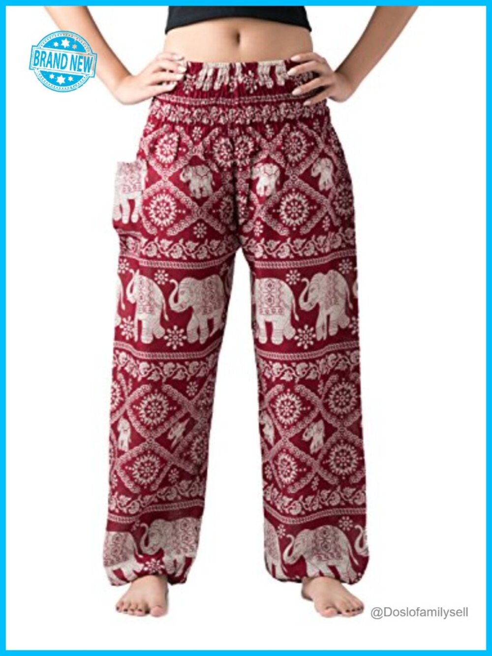 Boho Harem Lounge Pants Elastic Waist Yoga Joggers